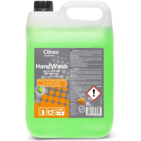 Koncetrat płyn do ręcznego mycia naczyń bez smug i zacieków CLINEX HandWash 5L Clinex