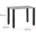 Stół spawalniczy montażowy perforowany blat 10 mm 120 x 80 cm do 150 kg Stamos Germany