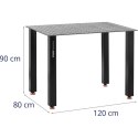 Stół spawalniczy montażowy perforowany blat 6 mm 120 x 80 cm do 100 kg Stamos Germany
