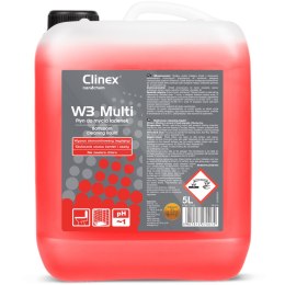 Doskonały płyn do mycia łazienek urządzeń sanitarnych fug CLINEX W3 Multi 5L Clinex