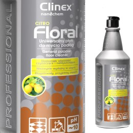 Płyn do mycia podłóg bez smug połysk zapach CLINEX Floral - Citro 1L Clinex