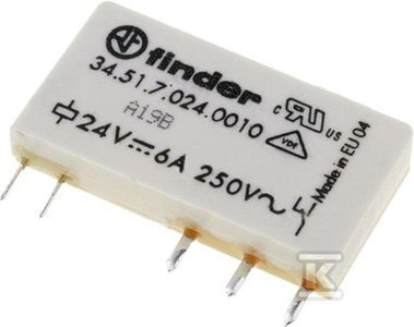 PRZEKAŹNIK 1P 6A 24V DC FINDER