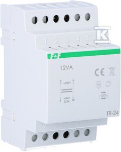 TR-24-TRAFO SIEC.230/24V~,0,5A,12VA,TH35 F&F