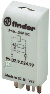 MODUŁ EMC LED ZIEL+DIODA 6-24VDC POL.A1 FINDER