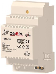 TRM-24 TRANSF.230/24V AC 15VA ZAMEL