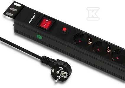 LISTWA ZASILAJĄCA 19" 1U 16A PDU 6XSCHU QOLTEC