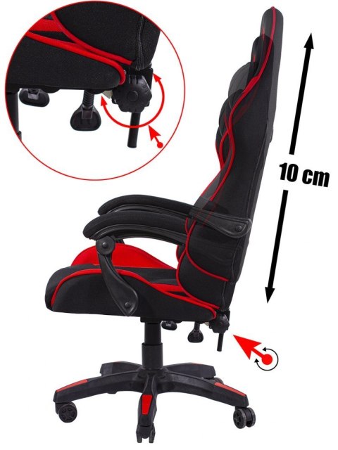 ..Fotel obrotowy gamingowy HERO RED PU Prototype ..Fotel obrotowy gamingowy HERO RED PU Prototype