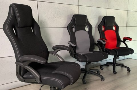 Fotel obrotowy CARRERA L Black Fabric OUTLET Lugano Fotel obrotowy CARRERA L Black Fabric OUTLET Lugano