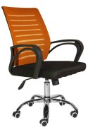 Fotel obrotowy do biurka ARNO ORANGE MESH Lugano