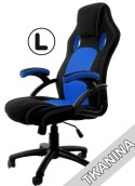 Fotel obrotowy do biurka CARRERA L BLUE FABRIC Lugano