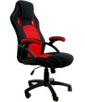 Fotel obrotowy do biurka CARRERA L RED FABRIC Lugano