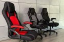 Fotel obrotowy do biurka CARRERA L RED FABRIC Lugano