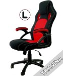 Fotel obrotowy do biurka CARRERA L RED FABRIC Lugano