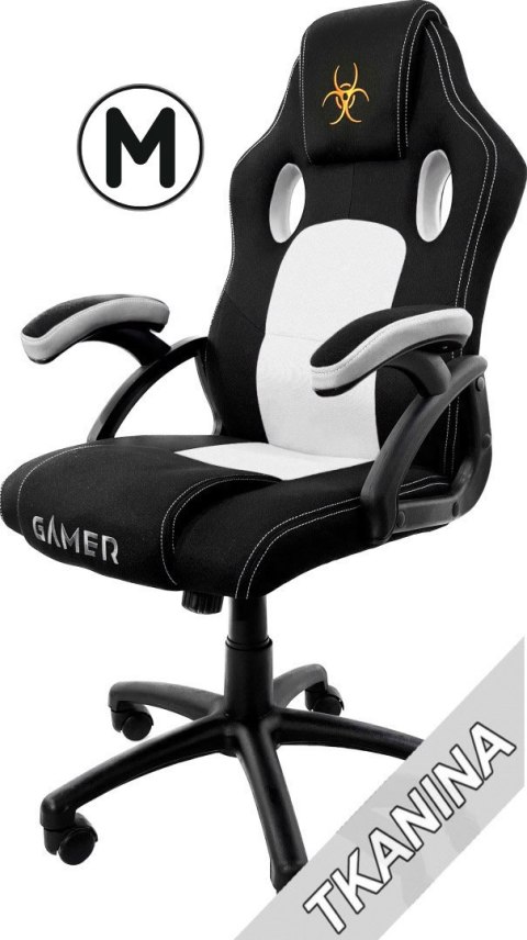 Fotel obrotowy do biurka CARRERA M WHITE FABRIC Lugano Fotel obrotowy do biurka CARRERA M WHITE FABRIC Lugano