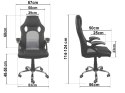 Fotel obrotowy do biurka CARRERA PRO GRAPHITE II GATUNEK Lugano