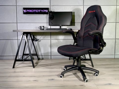 Fotel obrotowy do biurka HYPER BLACK FABRIC SPC Prototype Fotel obrotowy do biurka HYPER BLACK FABRIC SPC Prototype
