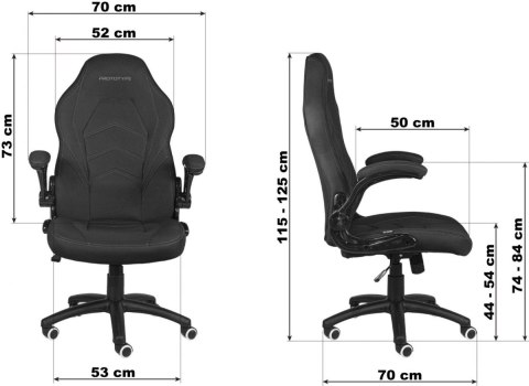 Fotel obrotowy HYPER GREY FABRIC SPC OUTLET Prototype Fotel obrotowy HYPER GREY FABRIC SPC OUTLET Prototype
