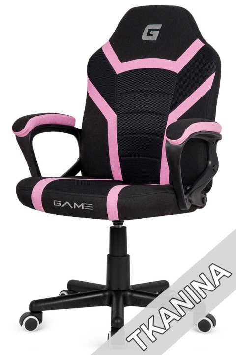Fotel obrotowy do biurka MARIO BLACK PINK Fabric Lugano Fotel obrotowy do biurka MARIO BLACK PINK Fabric Lugano
