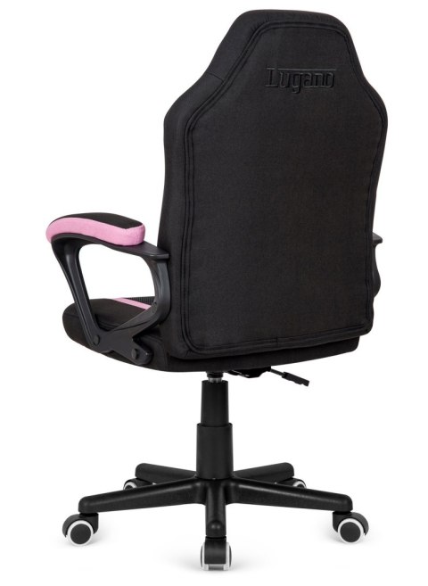 Fotel obrotowy do biurka MARIO BLACK PINK Fabric Lugano Fotel obrotowy do biurka MARIO BLACK PINK Fabric Lugano