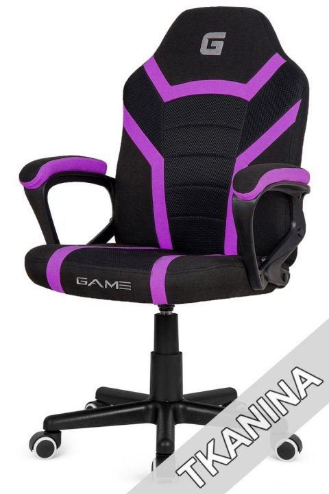 Fotel obrotowy do biurka MARIO BLACK PURPLE Fabric Lugano Fotel obrotowy do biurka MARIO BLACK PURPLE Fabric Lugano