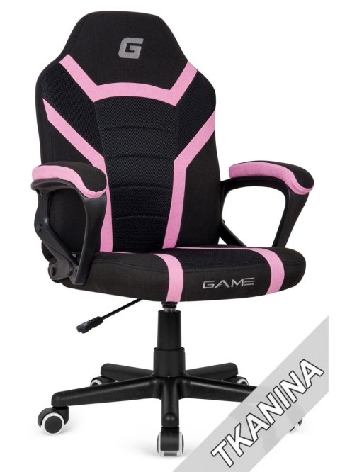 Fotel obrotowy do biurka OUTLET MARIO BLACK PINK Fabric Lugano Fotel obrotowy do biurka OUTLET MARIO BLACK PINK Fabric Lugano