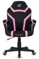 Fotel obrotowy do biurka OUTLET MARIO BLACK PINK Fabric Lugano
