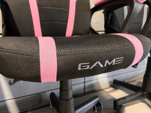 Fotel obrotowy do biurka OUTLET MARIO BLACK PINK Fabric Lugano Fotel obrotowy do biurka OUTLET MARIO BLACK PINK Fabric Lugano