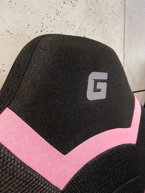 Fotel obrotowy do biurka OUTLET MARIO BLACK PINK Fabric Lugano Fotel obrotowy do biurka OUTLET MARIO BLACK PINK Fabric Lugano