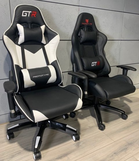 Fotel obrotowy gamingowy GTR WHITE PRO-XL Prototype Fotel obrotowy gamingowy GTR WHITE PRO-XL Prototype