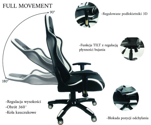 Fotel obrotowy gamingowy GTS GREY PRO-XL Prototype Fotel obrotowy gamingowy GTS GREY PRO-XL Prototype