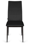 Krzesła tapicerowane Zestaw 4 VALVA DUO BLACK VELVET Lugano