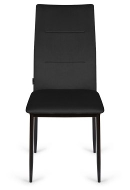 Krzesła tapicerowane Zestaw 4 VALVA DUO BLACK VELVET Lugano