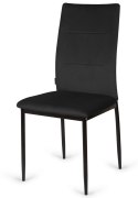 Krzesła tapicerowane Zestaw 4 VALVA DUO BLACK VELVET Lugano