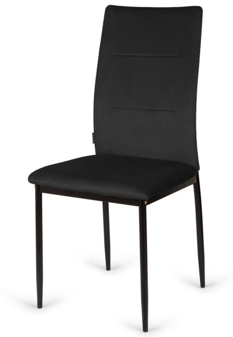 Krzesła tapicerowane Zestaw 4 VALVA DUO BLACK VELVET Lugano Krzesła tapicerowane Zestaw 4 VALVA DUO BLACK VELVET Lugano