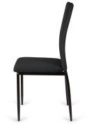Krzesła tapicerowane Zestaw 4 VALVA DUO BLACK VELVET Lugano