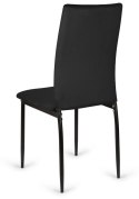 Krzesła tapicerowane Zestaw 4 VALVA DUO BLACK VELVET Lugano