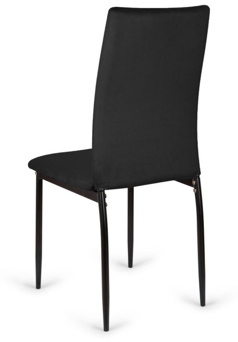 Krzesła tapicerowane Zestaw 4 VALVA DUO BLACK VELVET Lugano Krzesła tapicerowane Zestaw 4 VALVA DUO BLACK VELVET Lugano