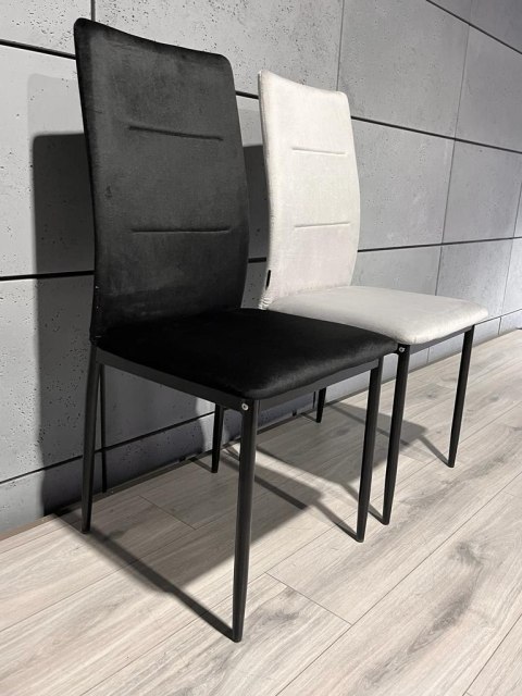 Krzesła tapicerowane Zestaw 4 VALVA DUO BLACK VELVET Lugano Krzesła tapicerowane Zestaw 4 VALVA DUO BLACK VELVET Lugano