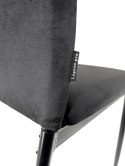 Krzesła tapicerowane Zestaw 4 VALVA DUO BLACK VELVET Lugano