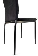 Krzesła tapicerowane Zestaw 4 VALVA DUO BLACK VELVET Lugano