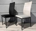 Krzesła tapicerowane Zestaw 4 VALVA DUO VELVET BROWN Lugano
