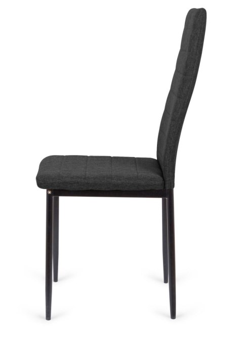 Krzesła tapicerowane zestaw 4 VALVA LINE FABRIC BLACK Lugano Krzesła tapicerowane zestaw 4 VALVA LINE FABRIC BLACK Lugano
