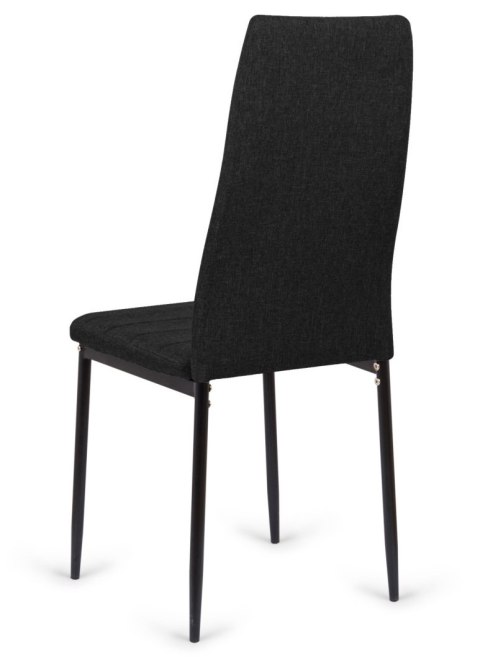 Krzesła tapicerowane zestaw 4 VALVA LINE VELVET BLACK Lugano Krzesła tapicerowane zestaw 4 VALVA LINE VELVET BLACK Lugano