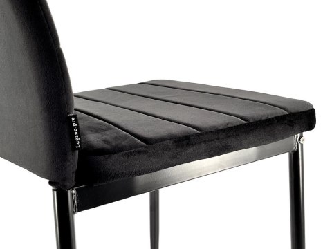 Krzesła tapicerowane zestaw 4 VALVA LINE VELVET BLACK Lugano Krzesła tapicerowane zestaw 4 VALVA LINE VELVET BLACK Lugano