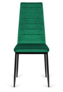 Krzesła tapicerowane zestaw 4 VALVA LINE VELVET GREEN Lugano