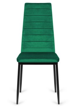 Krzesła tapicerowane zestaw 4 VALVA LINE VELVET GREEN Lugano
