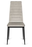 Krzesła tapicerowane zestaw 4 VALVA LINE VELVET GREY Lugano