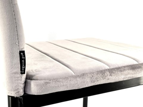 Krzesła tapicerowane zestaw 4 VALVA LINE VELVET GREY Lugano Krzesła tapicerowane zestaw 4 VALVA LINE VELVET GREY Lugano