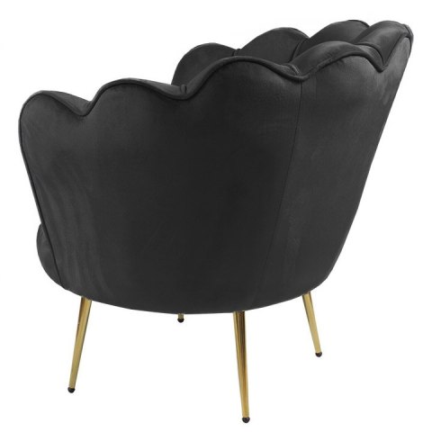 Krzesło Fotel Muszla Lugano DONNA VELVET BLACK Lugano Krzesło Fotel Muszla Lugano DONNA VELVET BLACK Lugano