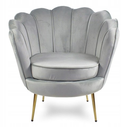 Krzesło Fotel Muszla Lugano DONNA VELVET GREY Lugano Krzesło Fotel Muszla Lugano DONNA VELVET GREY Lugano
